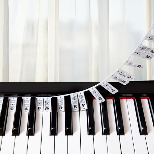 Keyboard Noten Aufkleber, Abnehmbare Klavier Aufkleber für 88/61/37 Tasten