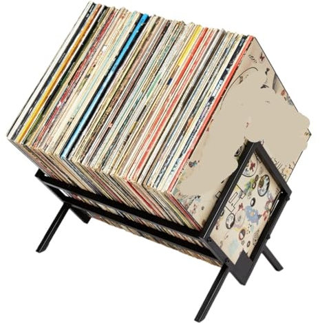 SAGELSHN Porta Vinili Mobile Vinili Portadischi Portadischi in Vinile Portadischi Multiuso for Riviste E File Porta Dischi Vinile