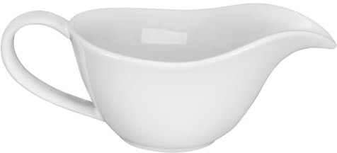 Mobestech Salsiera in Ceramica Bianca Brocca Per Panna e Latte Contenitore Multifunzione Manico Per Tavolo Da Pranzo e Uso Quotidiano