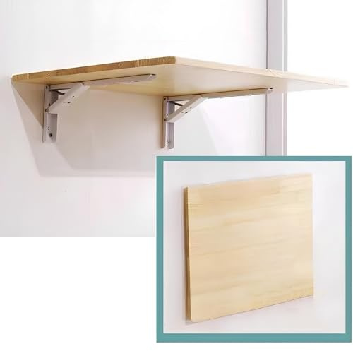 Klappbarer Wandtisch – 40 x 20 cm großer Esstisch aus Kiefernholz, platzsparender Arbeitszimmer- und Laptoptisch, einfach zu installieren, vielseitige Bar- und Büromöbel