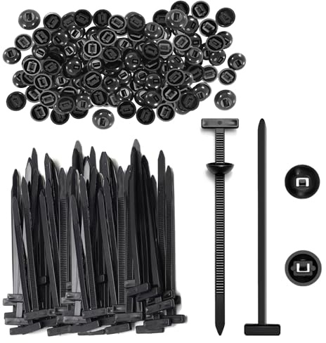 100 Pack Universal Nylon Zip Ties with Push-Pin Buttons | Heavy-Duty Self-Locking Car Trim Fasteners for Bumper, Fender, Door Panel & Liner Repairs | UV Resistant Fixing Clips