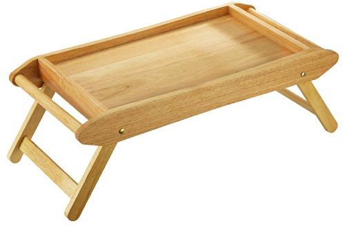 Zassenhaus Bett- / Serviertisch, 69 x 35 cm, Gummibaumholz hell