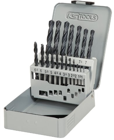 KS Tools 330.1610 Coffret de forets HSS laminés 19 pièces