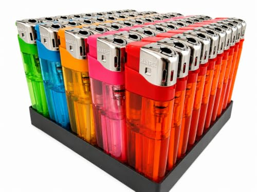 Raxter 50 ELECTRONIC REFILLABLE LIGHTERS WITH ADJUSTABLE FLAME