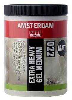 Amsterdam-Gelmittel - Extra schweres Gelmedium Matt 022-1000 ml Tiegel - Verbessert die Acrylstruktur - für Mischtechnik geeignet