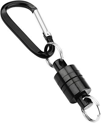 Épuisette magnétique, Design léger et Aimant, pour pêche en Aluminium Noir, idéal pour pêche en Eau Douce, mer, rivière, lac, compétition, Loisir.