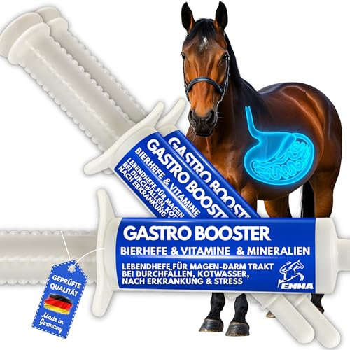 Estómago Intestino Booster Caballo - Probióticos - Levadura de cerveza I Vitamina E I Cultivos de levadura Flora intestinal gastrointestinal después de cólicos Vómitos Agua Diarrea Metabolismo 3*30ml