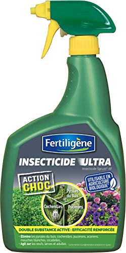 FERTILIGENE FPOLY750 - Pulvérisateur Insecticide Ultra Polyvalent Express Prêt à l'Emploi 750 ml - Base huile de colza et pyrètre (extrait de chrysanthème) - Elimine rapidement les insectes du jardin