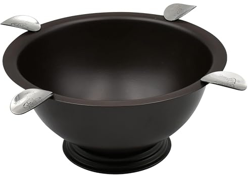 Stinky Cigar Matte Brown Ashtray - Windproof Stainless Steel Design with 4 Stirrups, Deep Bowl for Indoor & Outdoor Use, Heat Resistant & Easy to Clean - Ideal Smoking Accessory for Cigar Enthusiasts