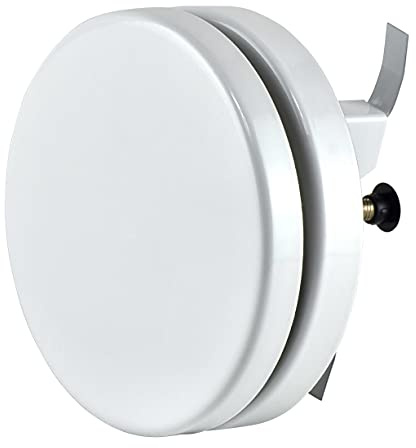 Steinberg14 Round Metal Valve with Mounting Frame with Clamp Springs - White, Diameter 80 mm