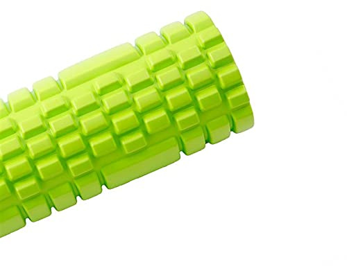 Rayline Massagerolle kompakte Faszienrolle, 14x45 cm, Farbe: grün, Übungsrolle Training-Fitness-Indoor-Outdoor