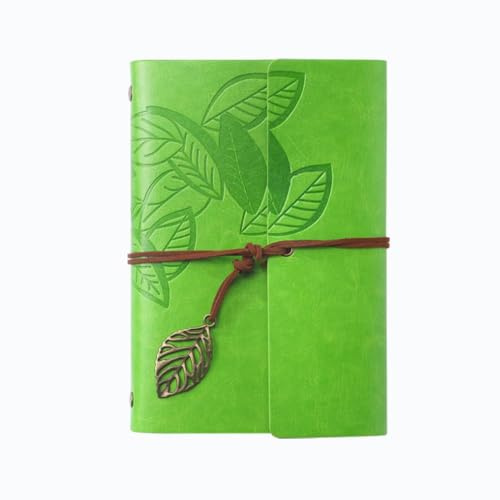 A6 Vintage Notizbuch Blanko/Unliniert, PU Leder Ringbuch Retro Journal Nachfüllbares Reisetagebuch für Männer Frauen