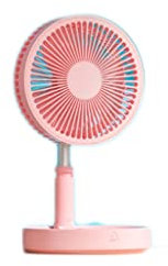 DHF Ventilador plegable telescópico de doble uso de plataforma portátil USB carga pequeño ventilador de escritorio para dormitorio de estudiante ventilador de mesa silenciosa (color: rosa)