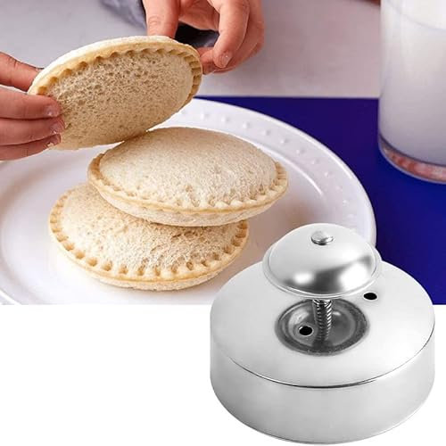 Stainless Steel Round Sandwich Maker - 3.54 Inch Cutter and Sealer for Kids, DIY Sandwich Decruster