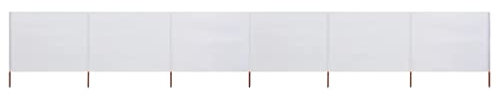 ZEYUAN 6-teiliges Windschutzgewebe, Zaun Sichtschutz, Sichtschutz Garten, Windschutz, Gartensichtschutz, Bauzaun Sichtschutz, Terassen Sichtschutz, 800 x 120 cm Sandweiß