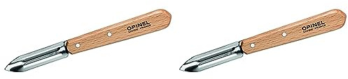 Opinel Unisex Opinel Schälmesser, Doppelte Klinge, Edlestahl Messer, Grau, M EU (Packung mit 2)