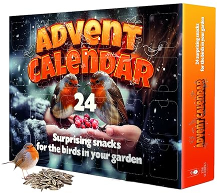 Bird Food Advent Calendar 2025 - Assorted Wild Bird Seed 24 Days Christmas Countdown Advent Calendar. Wild Bird Food for Christmas Stocking Fillers, Secret Santa Garden Gifts, Adult Advent Calendar