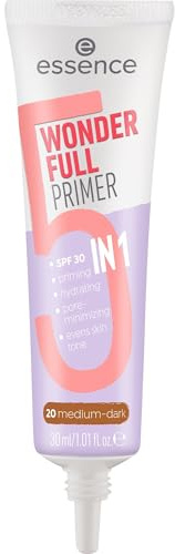 Essence Prebase Wonder Full 5 En 1, Hidratar/Humectar, Matificante, Cuidado, Mate (30Ml)