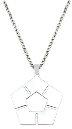 XLTEAM Collar Casual Colgante Blue Lock Collar Mujer Mangas Collares de Signo de Fútbol Mujer Moda Creativa Parejas Cadena Color Plata Cosplay Collier Party Joyería Regalo de cumpleaños