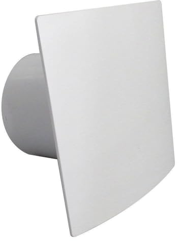 AirTech-UK Bathroom Extractor Fan Escudo Style White Front with Time and Humidistat