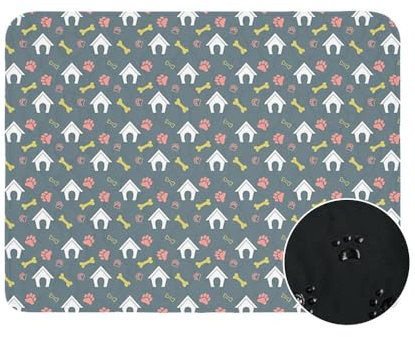 FANSU Welpen Unterlagen, Wiederverwendbare PIPI Matten für Hunde, Inkontinenzunterlage, 2 Stück Welpenunterlage Waschbar für Hunde, Meerschweinchen, Katzen (70x100cm,Hellgrau)