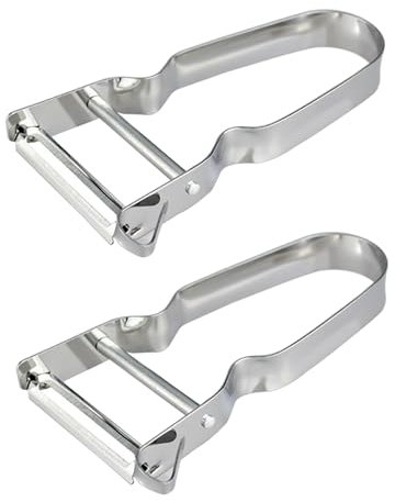 2 Pcs Kitchen Peeler with Peel Collection, Easy Peelers, Fruit Peeler, Stainless Steel Potato Peel for Home Kitchen, Easy Sharp Peel