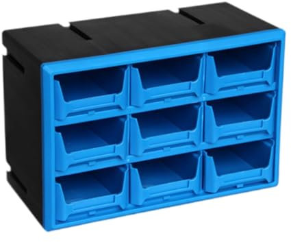 FLCPJGV Contenitore per cassetti, Contenitore per organizzare Oggetti, casa, Montaggio a Parete, organizzazione del Garage, Cassetta degli Attrezzi per Pezzi, 9 Griglia