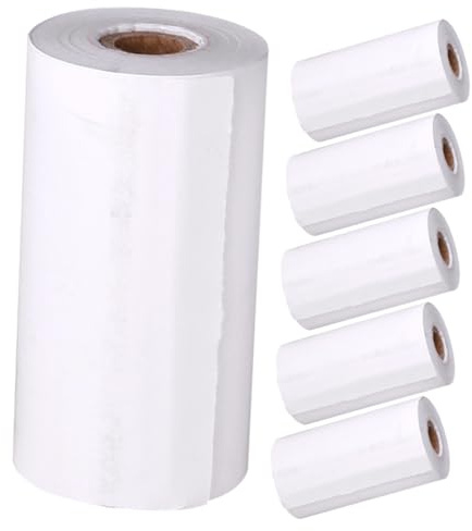 HOMSFOU 6 Rollos Papel de Impresión para Impresora Térmica Rollo de Papel Térmico Accesorio para Cámara Instantánea Recambio para Impresión