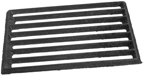 FONDOTIN Kaminrost Eiserner Grillrost Aus Metall 25,5x17cm Hochtemperaturbeständig Rechteckig Für Grillen Und Kaminofen