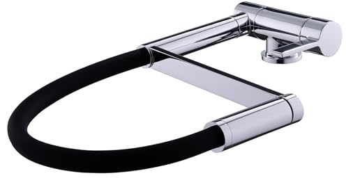 Wasserhahn Flexibel Chrom Vorfenster Küchenarmatur Klappbar mit 2 Strahlarten Spültischarmatur mit Brause Küchenspüle Einhandmischer
