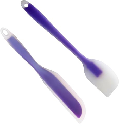 2 Stück Silicone Spatul Flexibler Silikon Spatel Kompatibel mit Thermomix | Tm6 Tm5 Tm31 Hitzebeständige Spatel Hitzebeständig für Kochen Mischtopf, Backen Spülmaschinenfest und Leicht zu Reinigen Lila