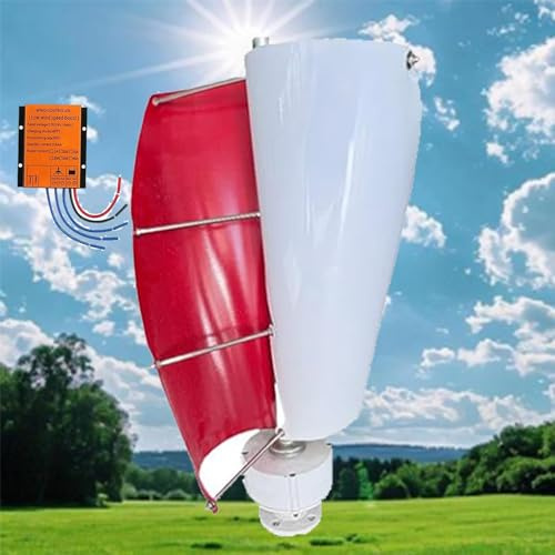 Aerogenerador de 14000W Turbina eólica Vertical 12V 24V 48V, for el hogar, Molino de Viento de energía Libre, Maglev Permanente con Controlador MPPT(Red,24V)