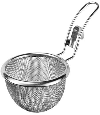 Colador multiusos de acero inoxidable, malla fina, filtro de bordes colgantes, herramienta de cocina para sopa de aceite, apto para lavavajillas, colador de cocina comercial