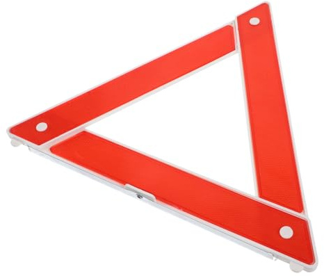 Mipcase Triángulo de Advertencia Plegable para Coche Señal de Seguridad Vial Metálica y Plástico Kit de Emergencia para Carretera Fácil y Almacenamiento