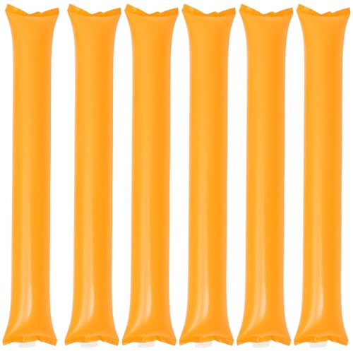 ORFOFE Palos de Animación Inflables Naranjas 40 Unidades Varitas Sonoras para Estadios Material PE Seguro y Portátiles para Eventos Deportivos y Fiestas