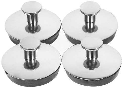 Anneome 4pcs Small Sink Drain Plug Set, Bathroom Basin Stopper with Filter, Washbasin and Bathtub Drain Stopper for Sink Drainage