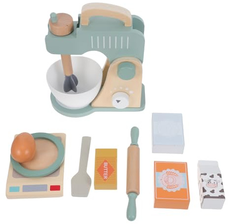 BESPORTBLE 1 Set Wooden Toy Mixer - Kitchen Appliances Toy - Children Cooking Playset - Pretend Play Food Sets - Educational Smoothie Blender for Preschool Boys Girls
