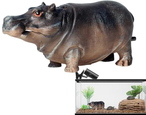 Generisk akvariebubbler – harts-flodhäst akvarium luftsten ornament, kreativ syreberikningsdekoration | luftdriven bubbelpumpdesign för landskap, sötvattenstankar och -of