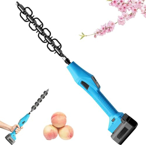 Herramienta Eléctrica para Aclareo de Flores – Aclareador Inalámbrico para Brotes de Árboles Frutales con 2 Baterías, 4 Velocidades Ajustables y Función Reversible, para Melocotón, Ciruela y Cereza