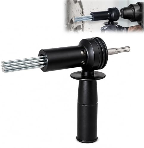 Dérouilleur d'aiguilles, acier allié, embout scaler avec tige SDS et 18 aiguilles en acier électrique, embout marteau pour l'élimination de la rouille, préparation, nettoyage du béton, maçonnerie