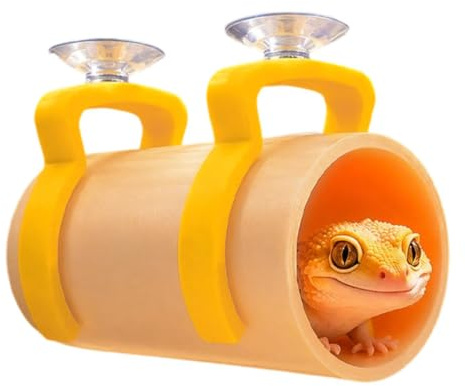 Kammgecko Grotta Terrarium Gömställe Habitat med Sugkoppar | 3D-printat Gömställe för Reptiler för Små Räkor Kontor Lägenhet Lantgård Garage Källare