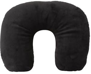 Mountain Warehouse Micro Bead Travel Pillow - Compact Neck Pillow, Durable Neck Support Black