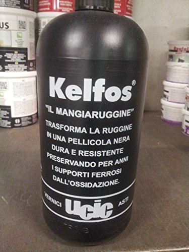 convertitore di ruggine 1 lt, Mangia ruggine. Togli ruggine. Trasforma la ruggine in un composto organico nero e sovraverniciabile Trattamento per metalli arrugginiti.