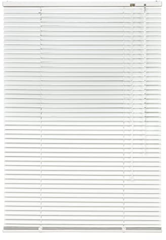 Alu Jalousie weiß - Breite 40 bis 240 cm - Höhe 130/160 / 220 cm - Tür Fenster Rollo Jalousette Aluminium Fensterjalousie Lamellen Metall (120 x 220 cm)