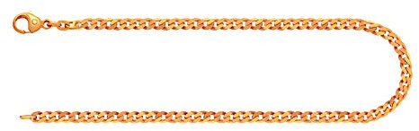 EDELIND Armband Damen Herren 333 Gelbgold 2.7 mm, Bracelet Panzerkette Flach 8 Karat Gold Länge 18.5 cm Armkette Echtgold Goldarmband Made in Germany
