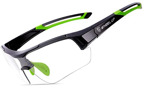 ZRDSZWZ Zuverlässige Fahrradbrille mit Farbwechsel, für Herren und Damen, Fahrradbrille, Outdoor-Sportbrille, winddicht, ultraleicht, Fahrradausrüstung, Grün