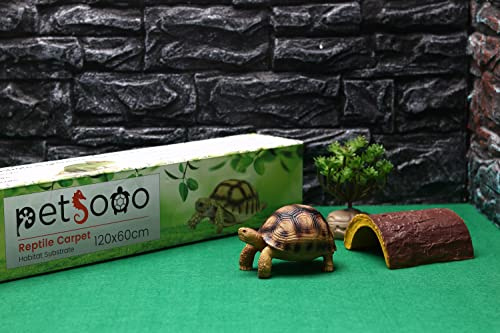 PETSOOO Sottostrato idratante per rettili, tappeto in fibra per terrario e arrampicata, per lucertola, camelone, tartaruga, serpente, drago barbuto, 120 x 60 cm