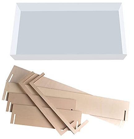 Harilla Moule de Table pour Moulage de Résine Époxy Rectangulaire en Silicone avec Cadre de Fixation