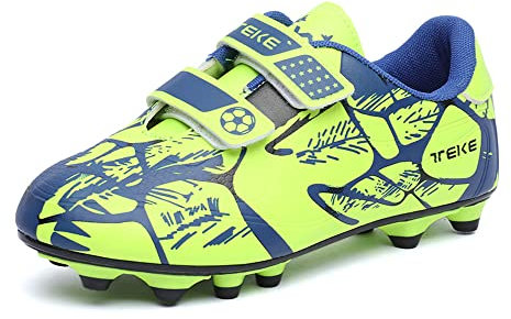 Botas de Fútbol Niños Zapatos de fútbol Tacos Cesped Artificial Zapatillas de Fútbol Zapatos de Fútbol Tacos Fútbol Deporte de Caña Alta Zapatos de Entrenamiento Tallas 28-38 EU
