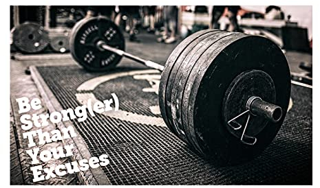 REYTOL Gewichtheber Fitness inspirierende Zitatplakate Dumbbell Krafttraining Leinwand Wand Bilder Fitnessstudio Home Deko Fitness Sport Canvas Bild （Kein Rahmen）